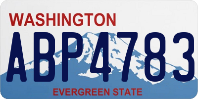 WA license plate ABP4783