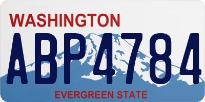 WA license plate ABP4784