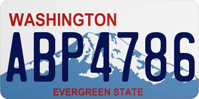 WA license plate ABP4786