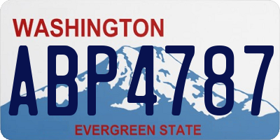 WA license plate ABP4787