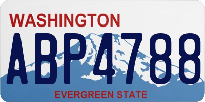 WA license plate ABP4788