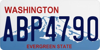 WA license plate ABP4790