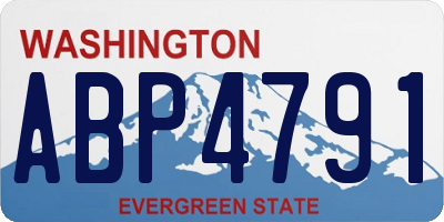 WA license plate ABP4791