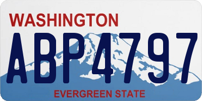 WA license plate ABP4797