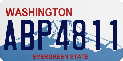 WA license plate ABP4811