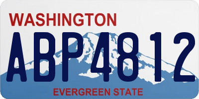 WA license plate ABP4812