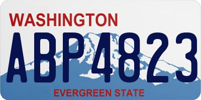 WA license plate ABP4823