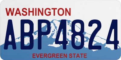 WA license plate ABP4824