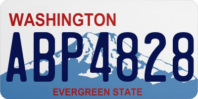 WA license plate ABP4828
