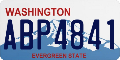 WA license plate ABP4841