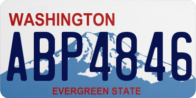 WA license plate ABP4846