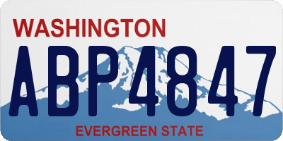 WA license plate ABP4847