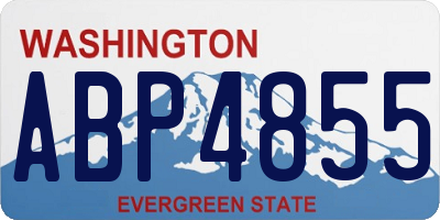 WA license plate ABP4855