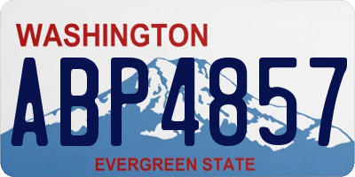WA license plate ABP4857