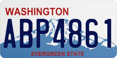 WA license plate ABP4861
