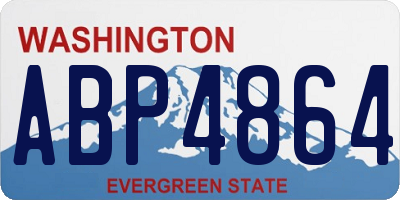 WA license plate ABP4864