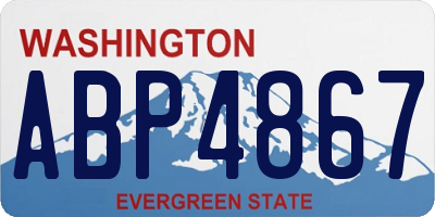 WA license plate ABP4867