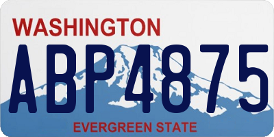 WA license plate ABP4875