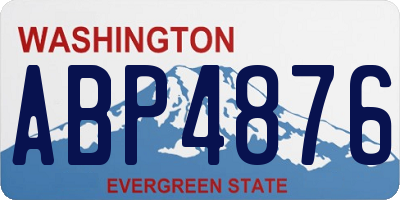 WA license plate ABP4876