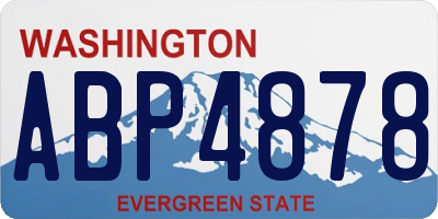 WA license plate ABP4878
