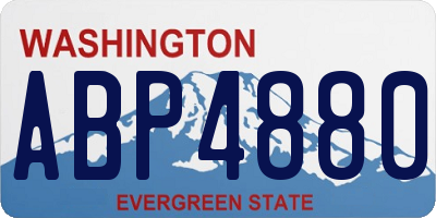 WA license plate ABP4880