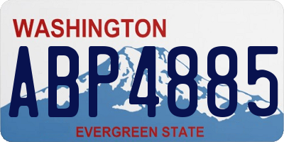 WA license plate ABP4885