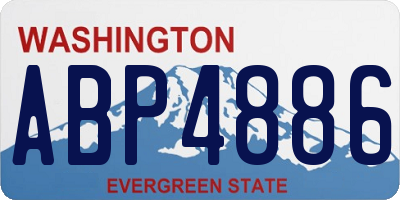 WA license plate ABP4886