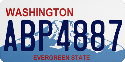 WA license plate ABP4887