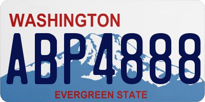 WA license plate ABP4888