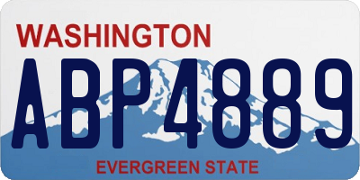 WA license plate ABP4889