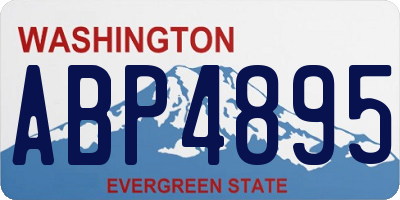 WA license plate ABP4895