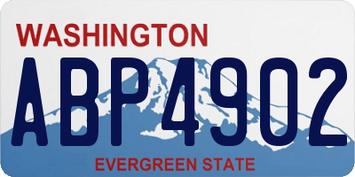 WA license plate ABP4902