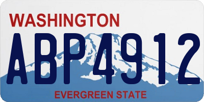 WA license plate ABP4912