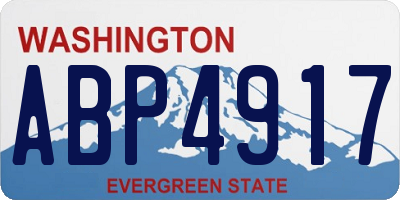 WA license plate ABP4917