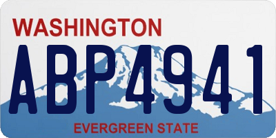 WA license plate ABP4941