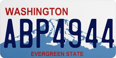 WA license plate ABP4944