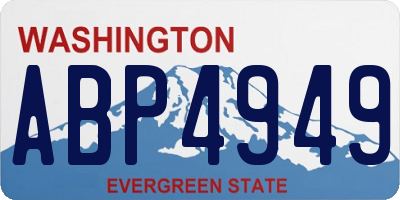 WA license plate ABP4949
