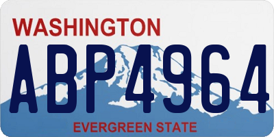 WA license plate ABP4964