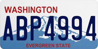 WA license plate ABP4994