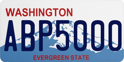 WA license plate ABP5000