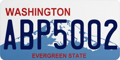 WA license plate ABP5002