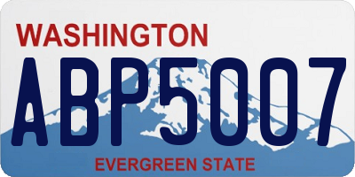 WA license plate ABP5007