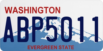 WA license plate ABP5011