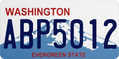 WA license plate ABP5012