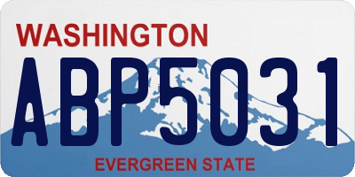 WA license plate ABP5031