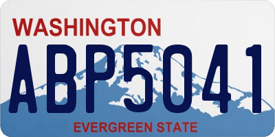 WA license plate ABP5041