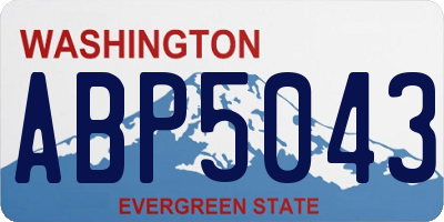 WA license plate ABP5043