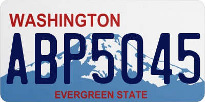 WA license plate ABP5045