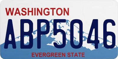 WA license plate ABP5046