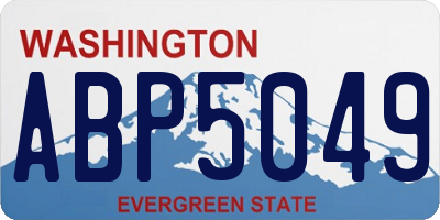 WA license plate ABP5049